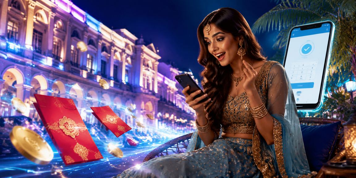 Player betting on Andar Bahar game using mobile in busy Delhi market