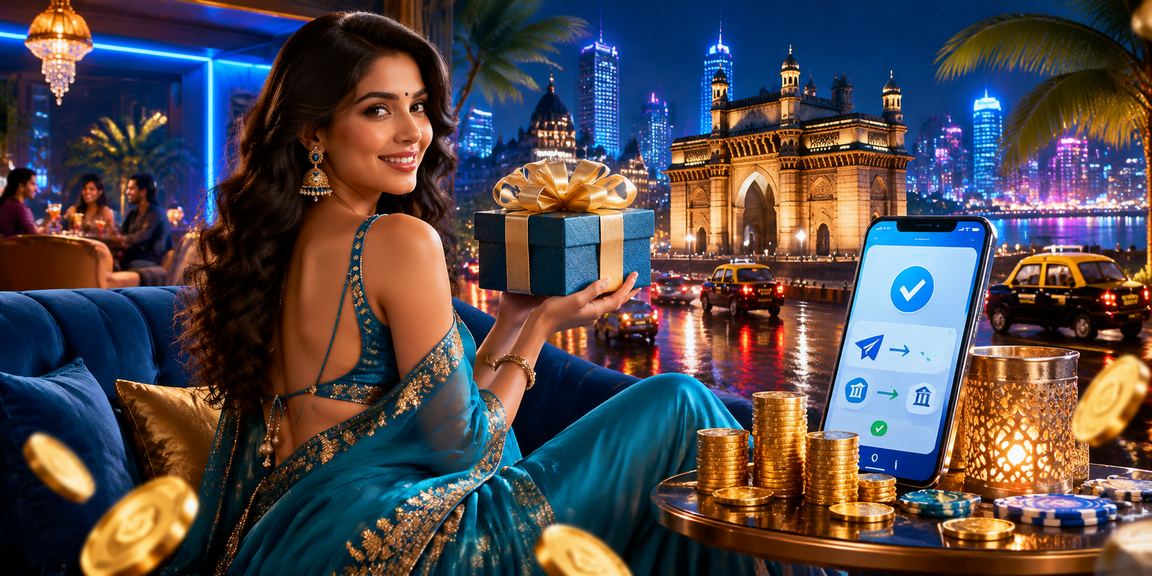 User enjoying cricket betting on mobile device wearing saree in Mumbai